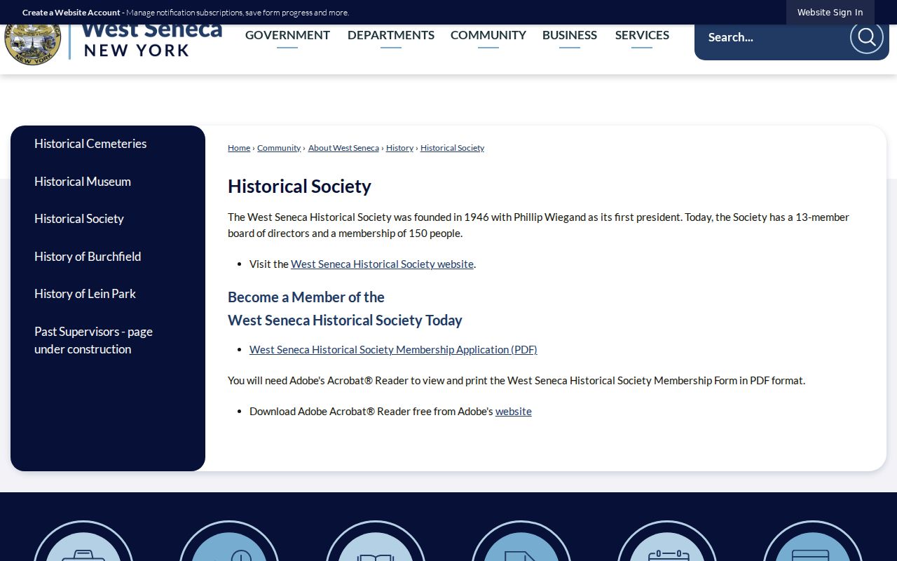 West Seneca neighbors historical society community contact